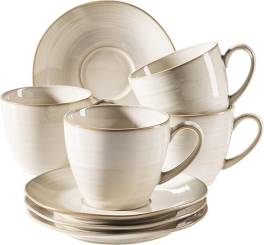 Set cesti cafea  farfurioare vintage din ceramica Nottingham ,   Maser, 8 piese