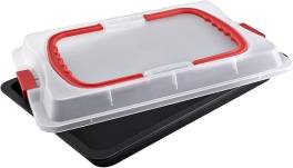 Tava de copt cu capac Dr. Oetker Bake  Go 42A 29A 4 cm ,   antiaderenta, pentru pizza, prajituri si 