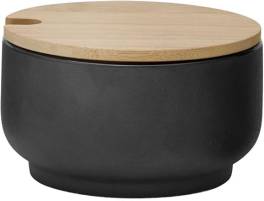 Zaharnita Stelton Theo Stone Black ,   bol din ceramica, design rustic scandinav, 9A 9A 5 cm