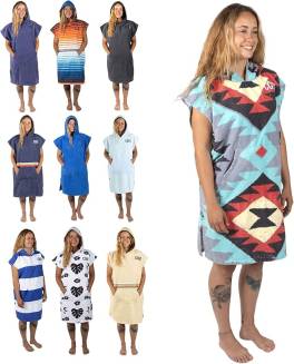 Poncho de Schimb COR Surf, cu Gluga si Buzunar Frontal ,   Halat Prosop din Microfibra Groasa, Uscar