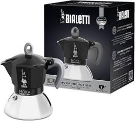 Cafetiera Clasica pentru Espresso, Bialetti ,   Moka Induction,  Compatibila cu Toate Tipurile de Pl