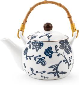 Ceainic din portelan cu maner de bambus detasabil, 500 ml ,   HH