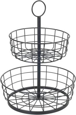 Etajera metalica dubla pentru bucatarie ,   WENKO Multi Basket Stand, suport 2 niveluri, depozitare 