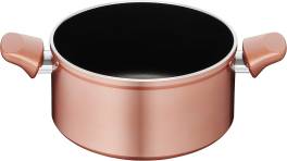 Oala antiaderenta O20 cm cu acoperire Titanium Easy si indicator Thermo-Signal ,   aluminiu efect cu