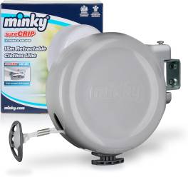 Minky Sfoara de Rufe Retractabila pe Tambur ,   15 m, pentru Gradina si Balcon