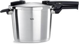 Oala sub presiune Fissler Vitaquick Premium, 6 L, RESIGILAT inox, O 22 cm, 2 trepte de gatire, baza 