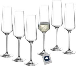 Pahare sampanie Rezistente la Zgarieturi, 280 ml, Set 6 buc. ,   LEONARDO Puccini