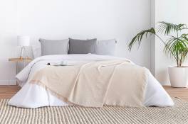 Patura   Cuvertura Multifunctionala Todocama din Bumbac Reciclat ,   Pentru Pat, Canapea sau Fotoliu