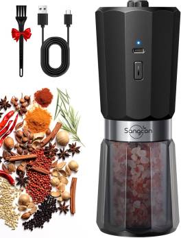 Rasnita electrica sare  piper Sangcon ,   2 viteze, 800mAh, reincarcabila, reglaj exterior 5 trepte,