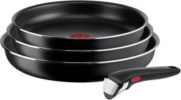 Tefal Ingenio Easy On ,   Set  Tigai cu Maner Detasabil, 22 24 26 cm, Antiaderente, Usor de Curatat,