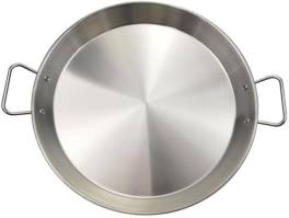 Tigaie Paella din Inox Baumalu, 40 cm ,   Compatibila cu Toate Tipurile de Plite (Inclusiv Inductie)