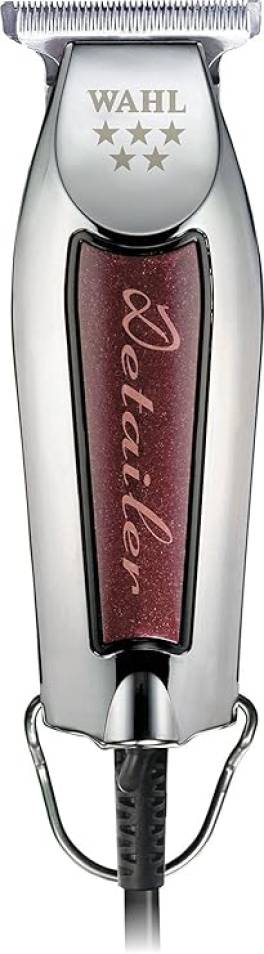 Trimmer Profesional cu Fir si Lama T Extra-Lata Wahl Wide Detailer ,   Chrome Burgundy RESIGILAT