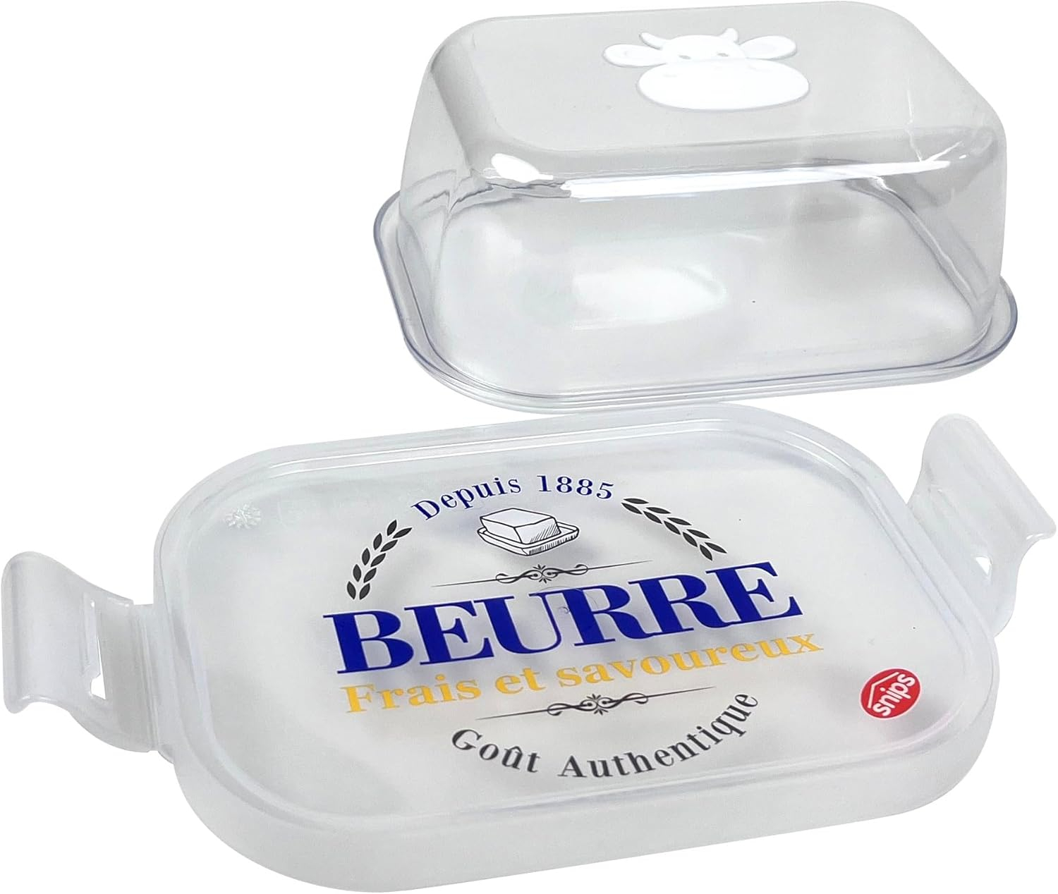 Cutie Unt Snips Farm 043420, 0,5 L ,   Recipient Transparent din Plastic Fara BPA, cu Capac cu Clips