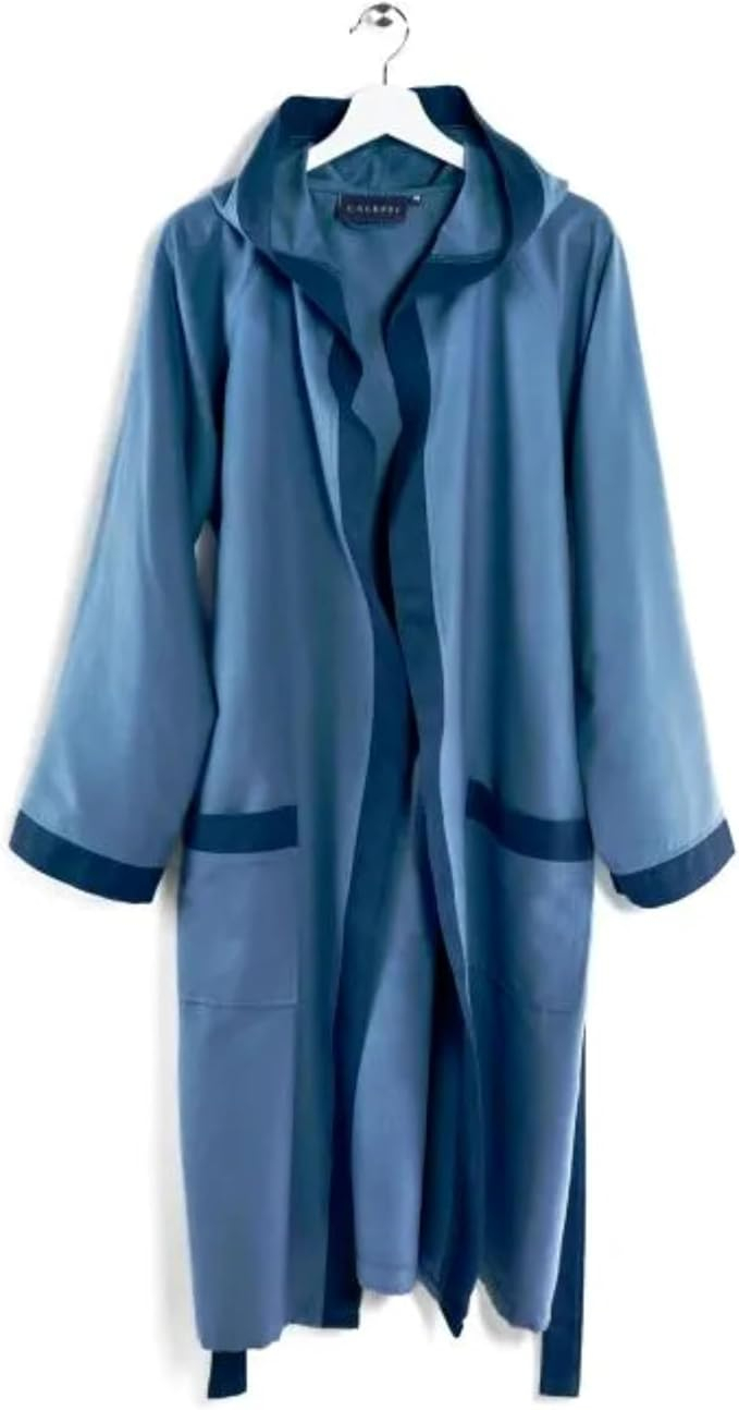 Halat de Baie Unisex Caleffi Tecno, Bicolor, cu Gluga ,   Pachet 1 bucata