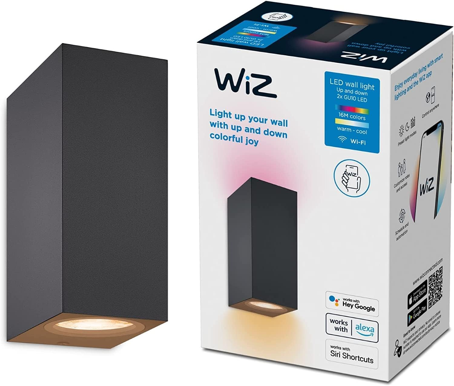 Aplica UpDown Smart WiZ 2A 5W, RGB, 2200,  6500K, Control Wi-Fi  Voice