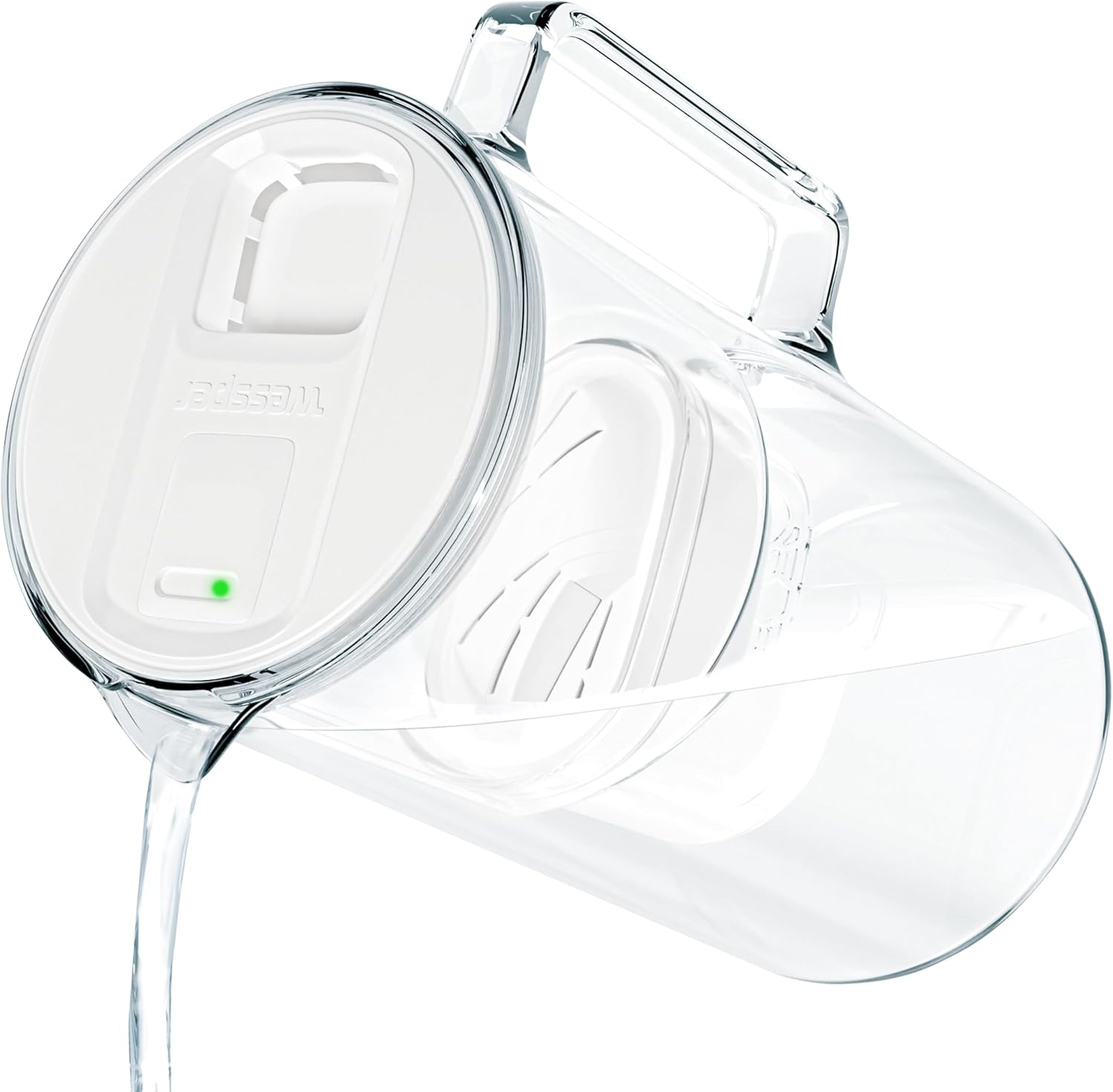 Cana filtranta Wessper 3L din sticla, cu display LED FutureFlow si filtru carbon activ + rasina ioni