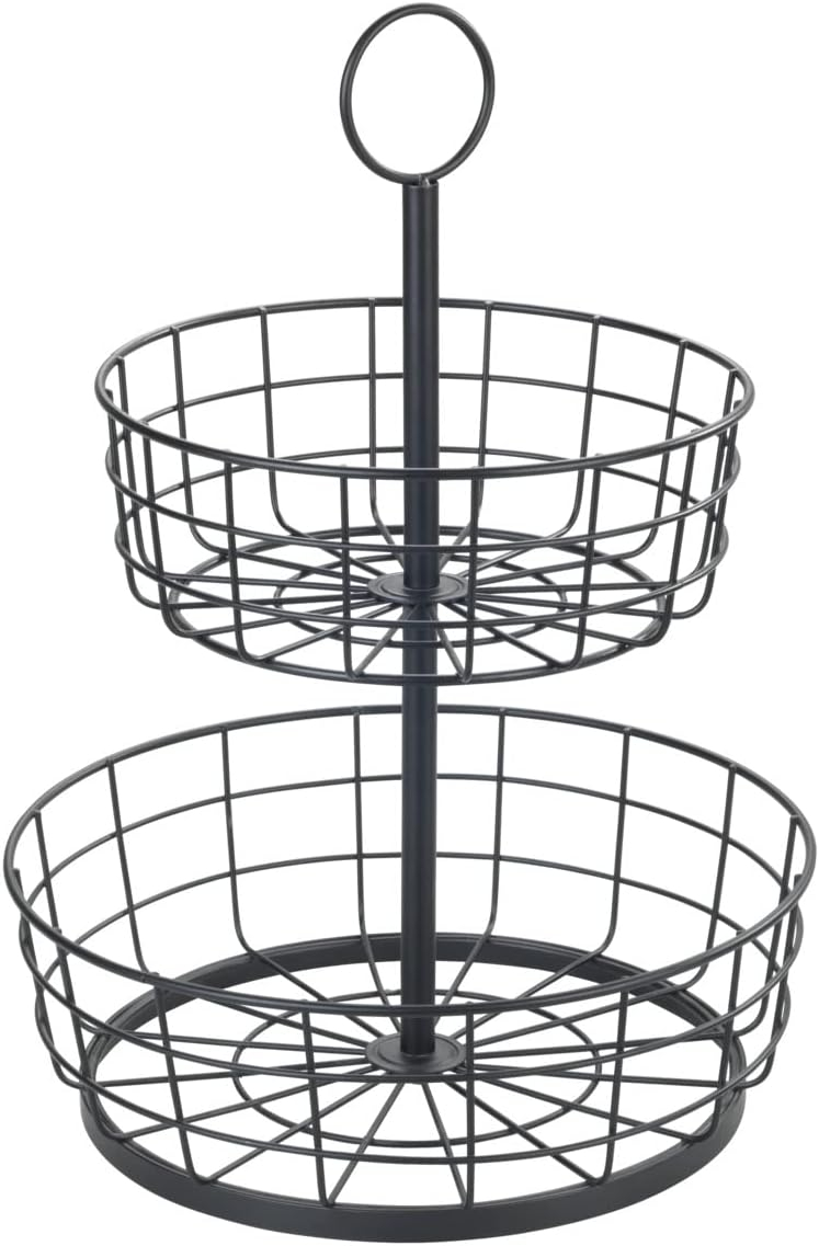 Etajera metalica dubla pentru bucatarie ,   WENKO Multi Basket Stand, suport 2 niveluri, depozitare 