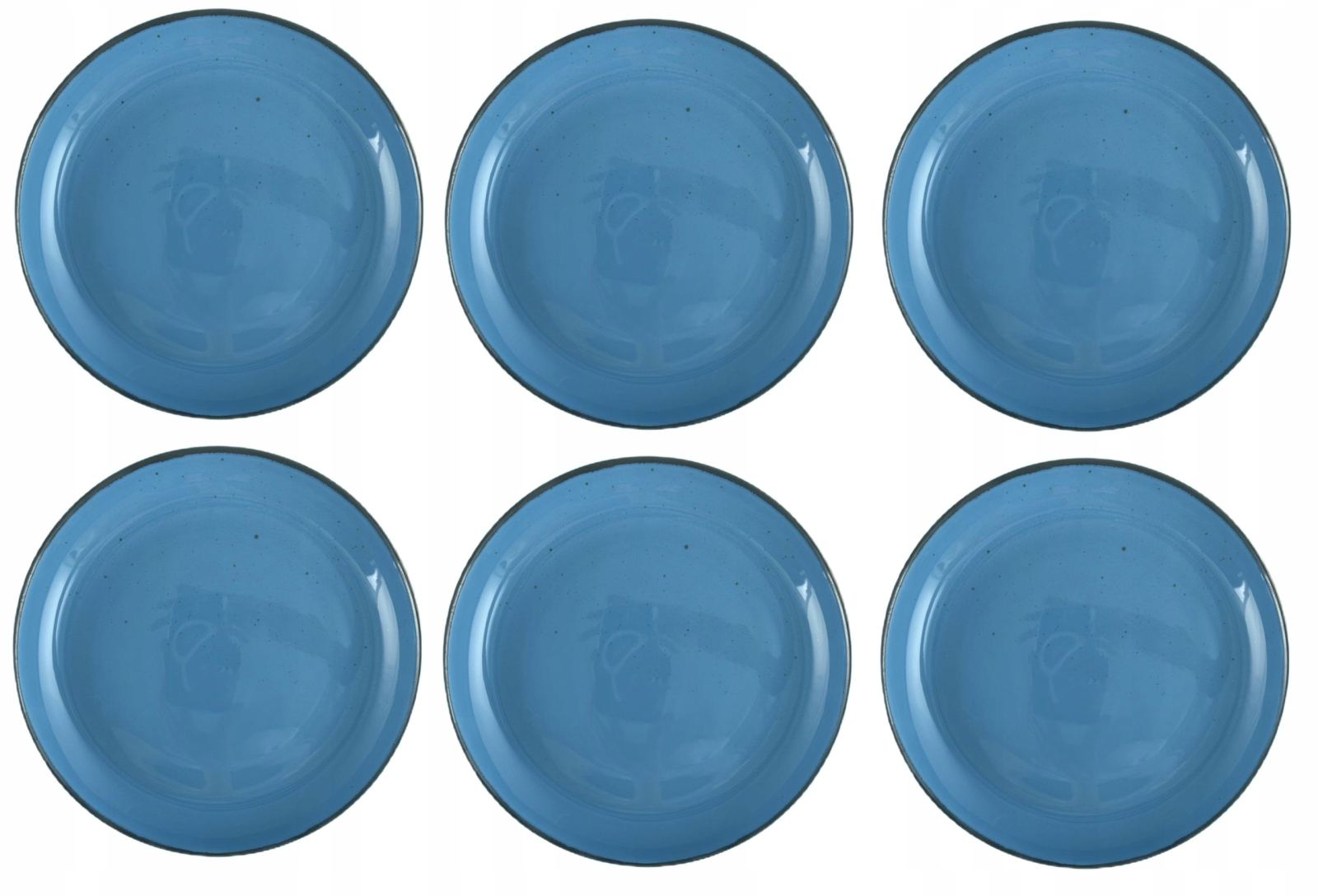 Farfurie plata pentru mic dejun, ceramica albastru deschis, 20 cm ,   rezistenta, eleganta, lavabila