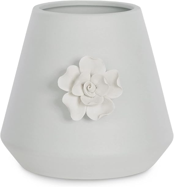 Ghiveci ceramic decorativ AmeliaHome Lusitano, gri, 13A 12 cm ,   design modern pentru interior