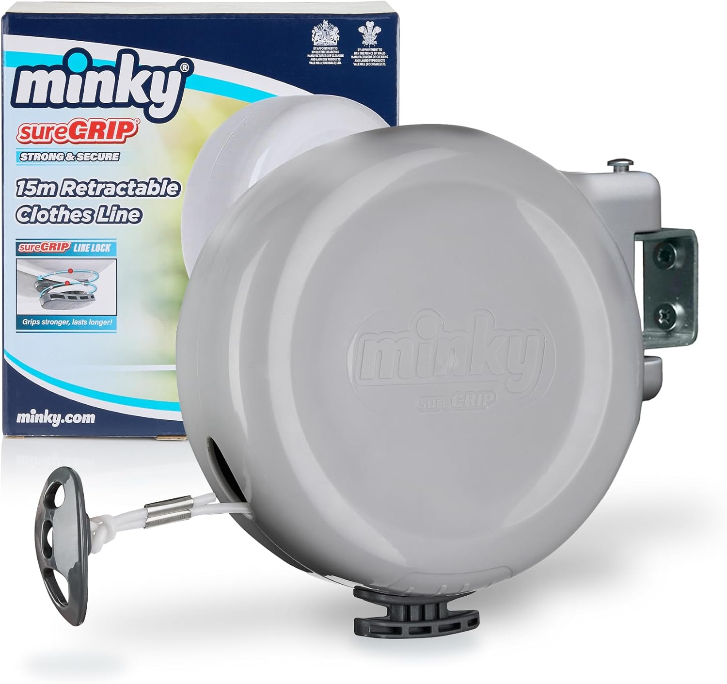 Minky Sfoara de Rufe Retractabila pe Tambur ,   15 m, pentru Gradina si Balcon