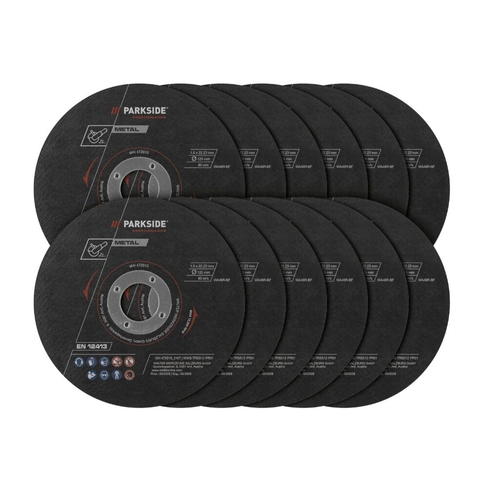 Set 12 discuri pentru tăiere PARKSIDE Performance &ndash; pentru polizor unghiular