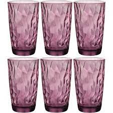 Set pahare long drink 470 ml, model Diamond Ocean Blue ,   Bormioli Rocco, 6 bucati