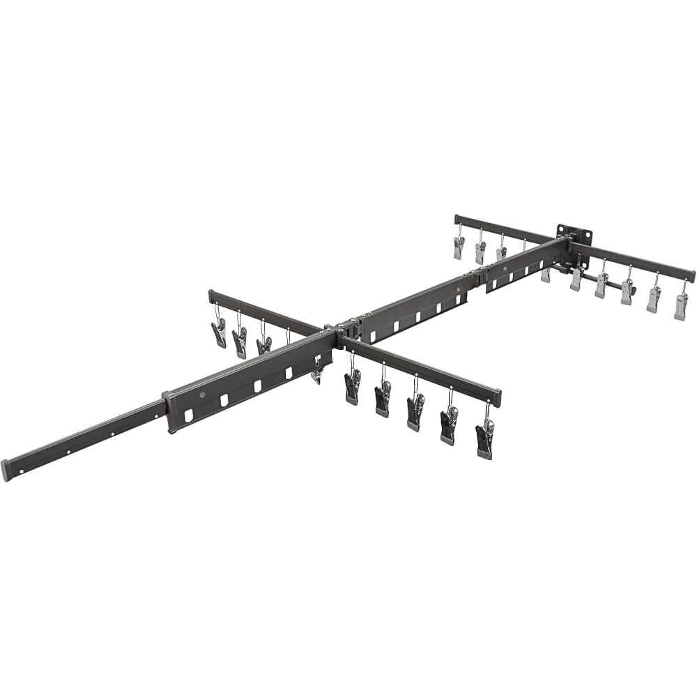 Uscător de rufe montabil pe perete, pliabil, 3 niveluri, 124 cm, economisire spațiu &ndash; ideal pentru balcon, baie sau dulap